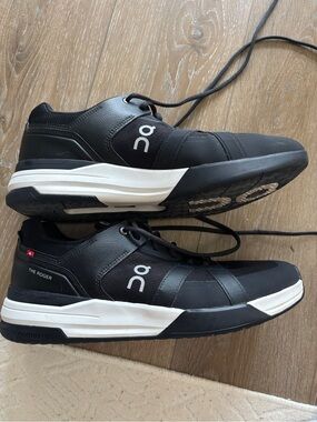 On Running Men's The Roger Black and White Athletic Sneakers